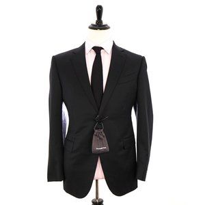$3,250 ERMENEGILDO ZEGNA -NWT- "MICRONSPHERE" *Closet Staple* Black Suit - 44R